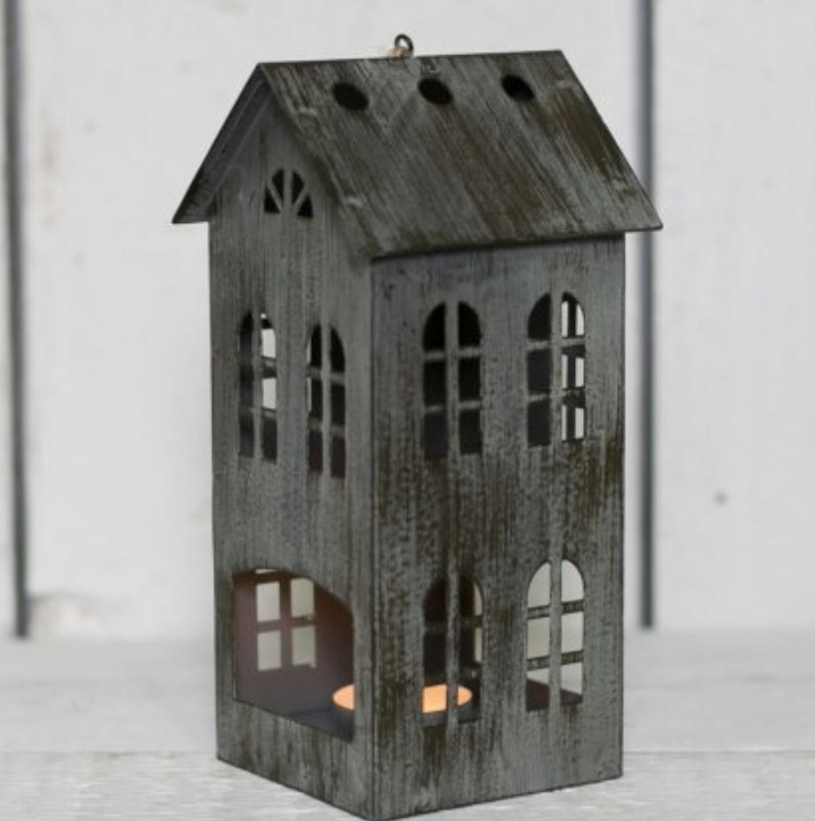 Nordic metal house tea light holder