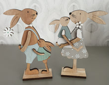 Load image into Gallery viewer, Wooden bunny and child