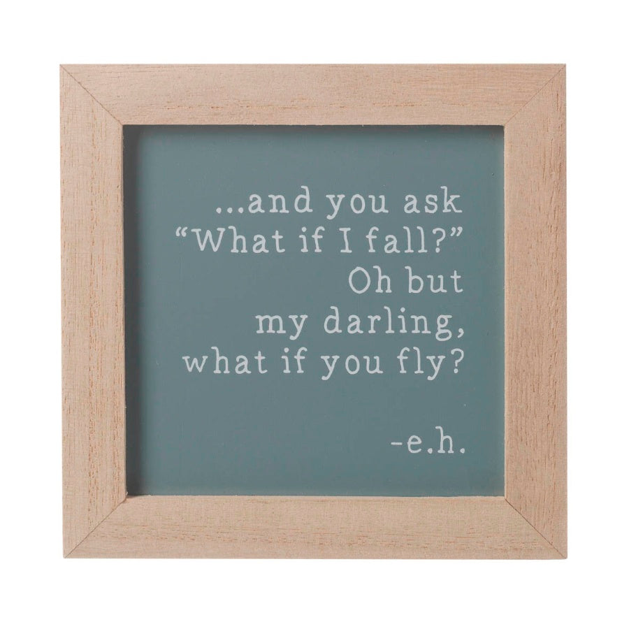 Wooden framed quote picture