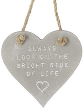 Load image into Gallery viewer, Grey Concrete Hanging Heart Plaque