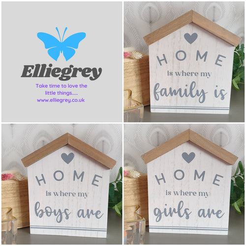 Wooden Plaque - Home is Where My......?