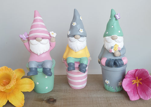 Pastel Flower Pot Gnomes