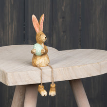 Load image into Gallery viewer, Dangly leg Bunny holding egg