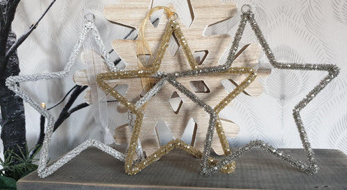 Beaded Star hangers
