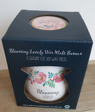 Load image into Gallery viewer, Large Wax melt Burner &#39;Blooming Lovely&#39; gift set