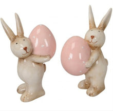 Load image into Gallery viewer, Rabbits holding pink eggs - set of 2