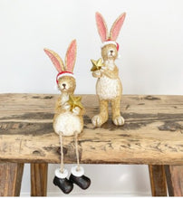 Load image into Gallery viewer, Santa Bunny holding Golden Star