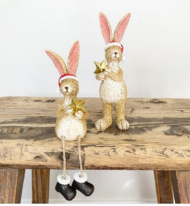 Santa Bunny holding Golden Star
