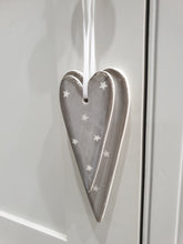 Load image into Gallery viewer, Nordic Grey Ceramic Heart hanger