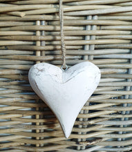 Load image into Gallery viewer, Chunky Wooden Heart - White