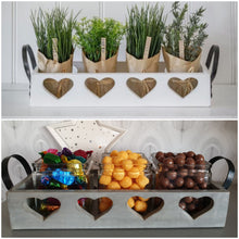 Load image into Gallery viewer, White or Grey Heart tray with handles
