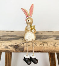 Load image into Gallery viewer, Santa Bunny holding Golden Star