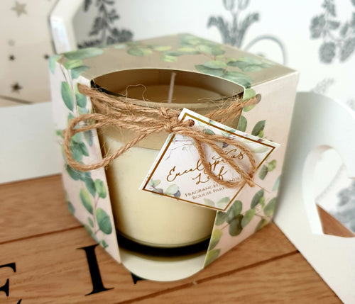 Eucalyptus Print Candle Pot