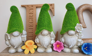 Flocked Green Hat Gnomes/Gonks