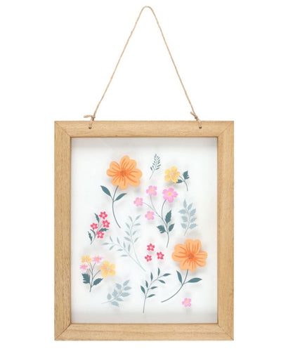 Floral Printed Glass Picture