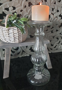Glass Candlestick - Large