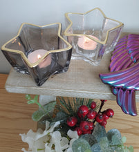 Load image into Gallery viewer, Glass Star tea light holder