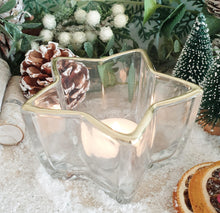 Load image into Gallery viewer, Glass Star tea light holder