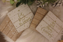 Load image into Gallery viewer, Wooden Scandi House coaster set - Green and White