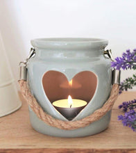 Load image into Gallery viewer, Grey Porcelain Tealight Holder - 2 sizes