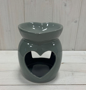 Grey Heart Wax melt burner