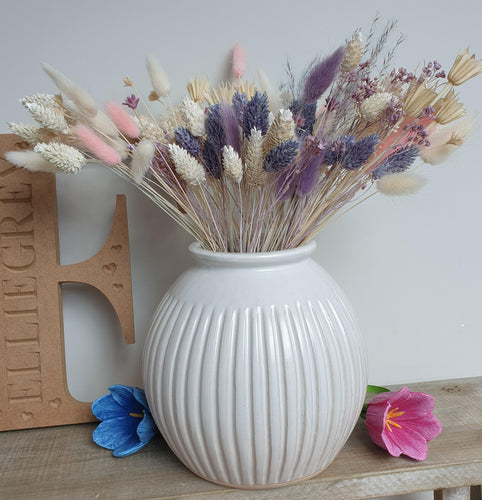 Large grooved Ball Vase