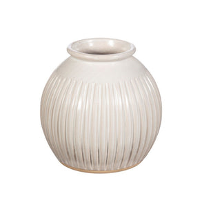 Large grooved Ball Vase