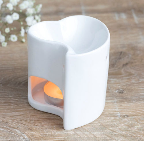 White Heart Oil/wax melt Burner