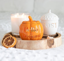 Load image into Gallery viewer, Orange 'Hello Autumn' Oil/Wax melt Burner