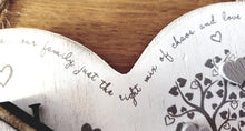 Load image into Gallery viewer, Wooden house and tree heart plaque