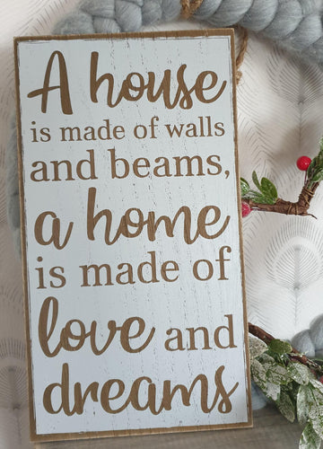 'Home is made of Love and Dreams' quote Picture