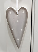 Load image into Gallery viewer, Nordic Grey Ceramic Heart hanger