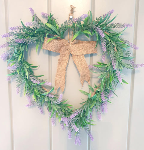 Lavender Heart Wreath