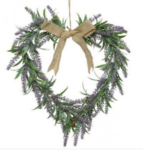 Lavender Heart Wreath