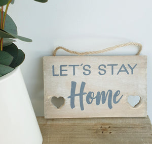 Wooden 'Home ..." Sign
