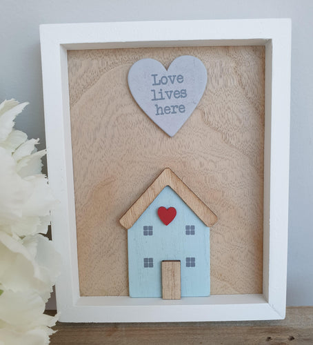 Framed 'Love Lives Here' 3D Picture