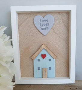 Framed 'Love Lives Here' 3D Picture