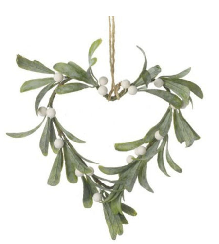 Mistletoe Heart hanger