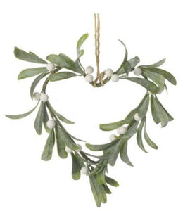 Mistletoe Heart hanger