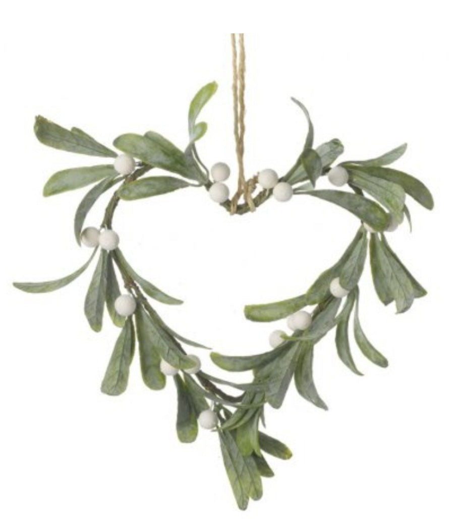 Mistletoe Heart hanger