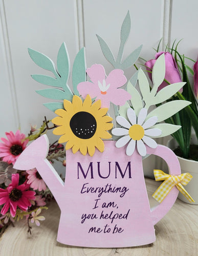 Cottage Garden Wooden Watering Can Plaque