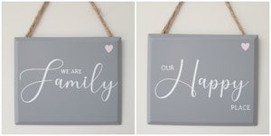 'Family' or 'Happy Place' Plaque