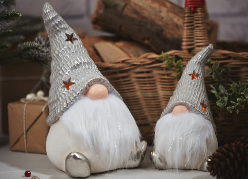 Sparkly LED Santa with fluffy beard