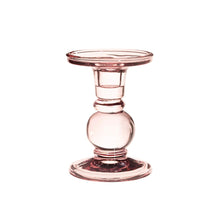 Load image into Gallery viewer, Pink or Grey Glass candle holders
