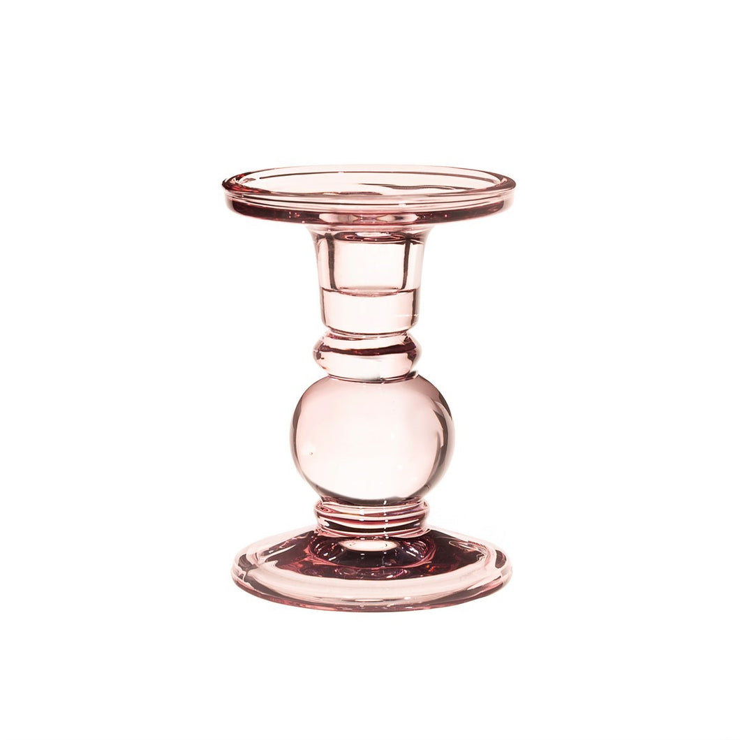 Pink or Grey Glass candle holders
