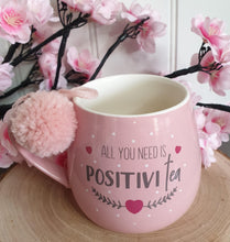 Load image into Gallery viewer, Positivi-TEA Pink Pom Pom Mug