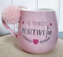Load image into Gallery viewer, Positivi-TEA Pink Pom Pom Mug