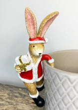 Load image into Gallery viewer, Christmas Rabbit Plant pot Pals