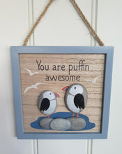 Load image into Gallery viewer, Puffin Awesome Pebble Picture