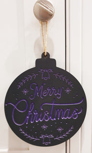 Hand painted Wooden Bauble Hanger